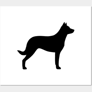 Beauceron Dog Breed Silhouette Posters and Art